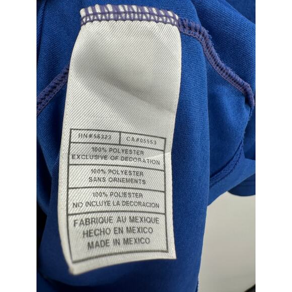 Nike FitDry Blue Crewneck Short Sleeve Polyester Tee T-Shirt Mens Size Medium - Picture 6 of 7